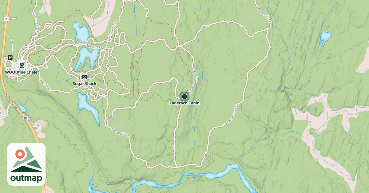 Map of Laderach Cabin