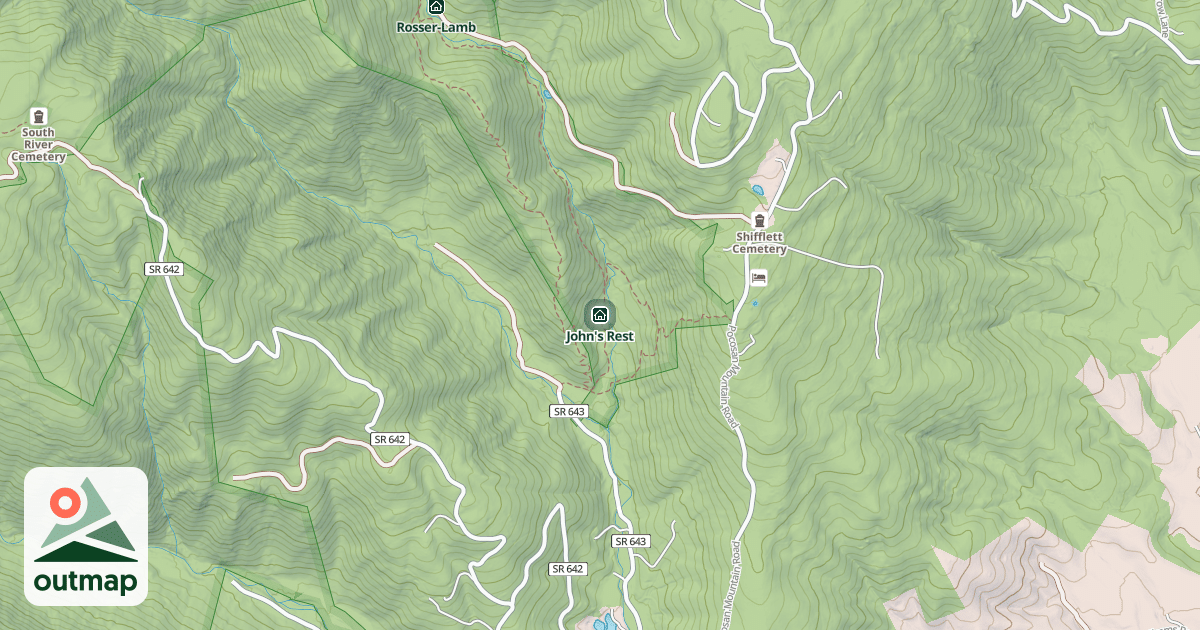 Map of John's Rest