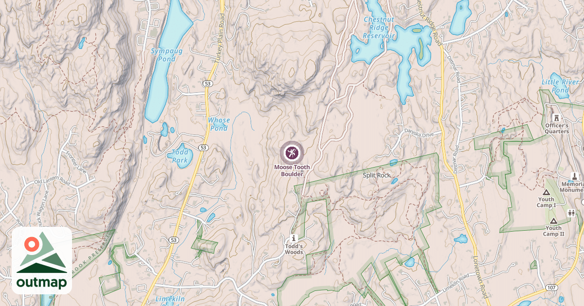 Map of Moose Tooth Boulder