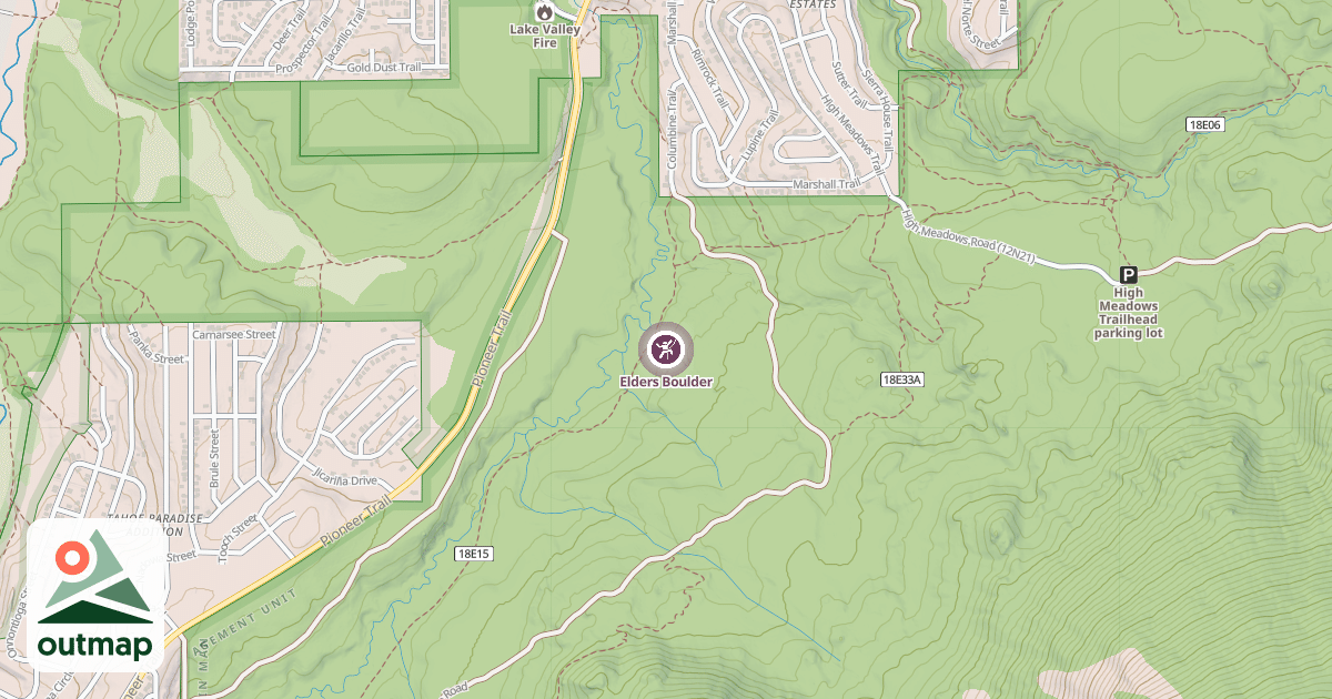 Map of Elders Boulder