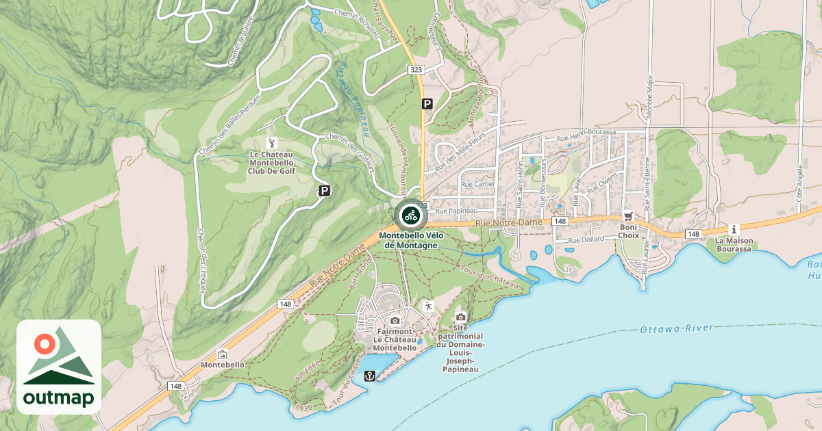 Map of Montebello Vélo de Montagne