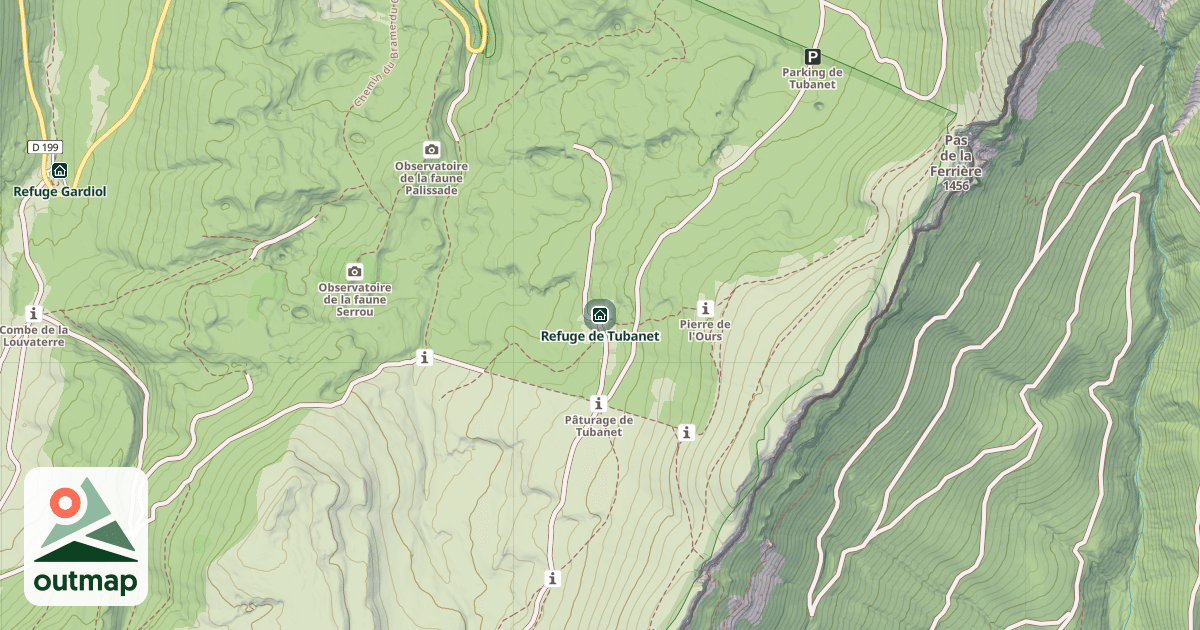 Map of Refuge de Tubanet