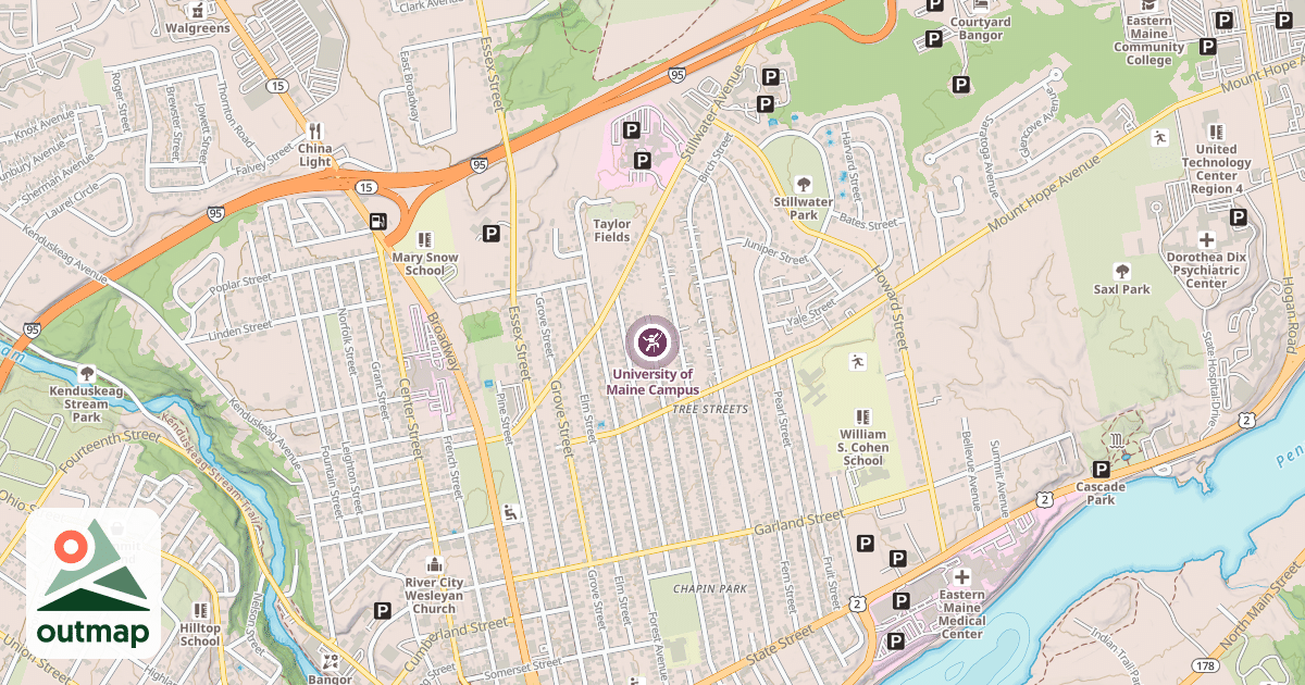 Map of University of Maine Campus