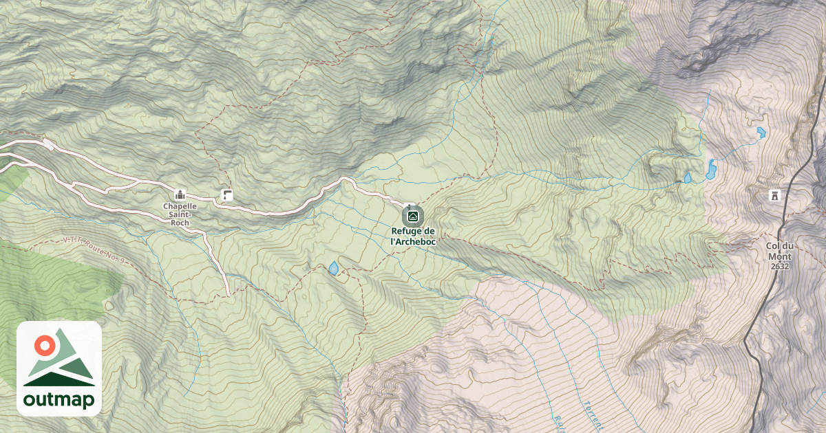 Map of Refuge de l'Archeboc