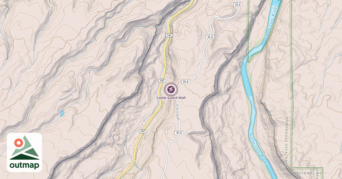 Map of Cattle Guard Wall