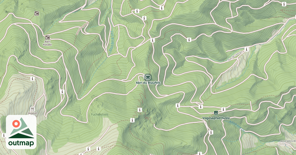 Map of Abri du Blaufels
