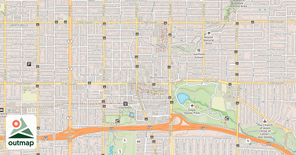 Map of Blue Flowers
