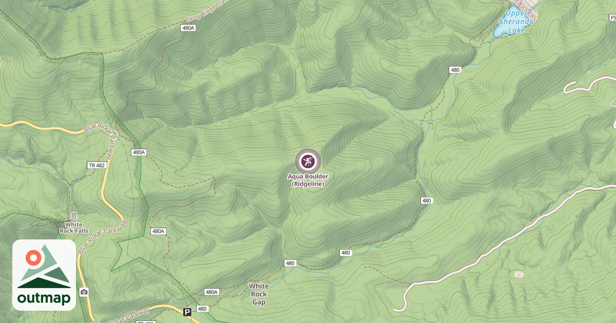 Map of Aqua Boulder (Ridgeline)