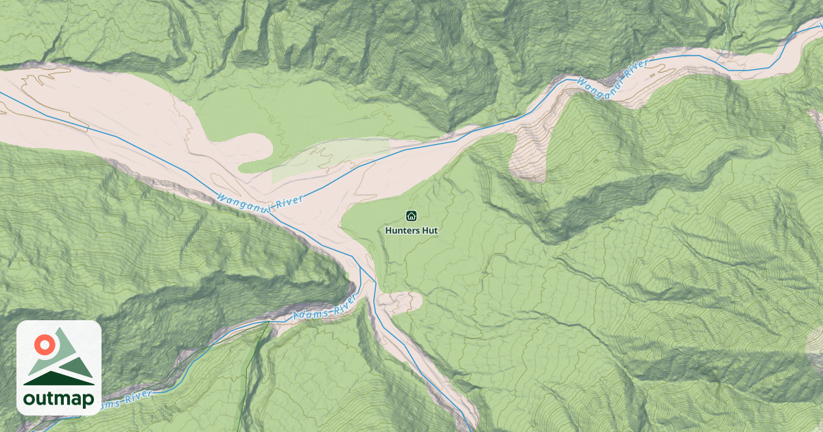 Map of Hunters Hut