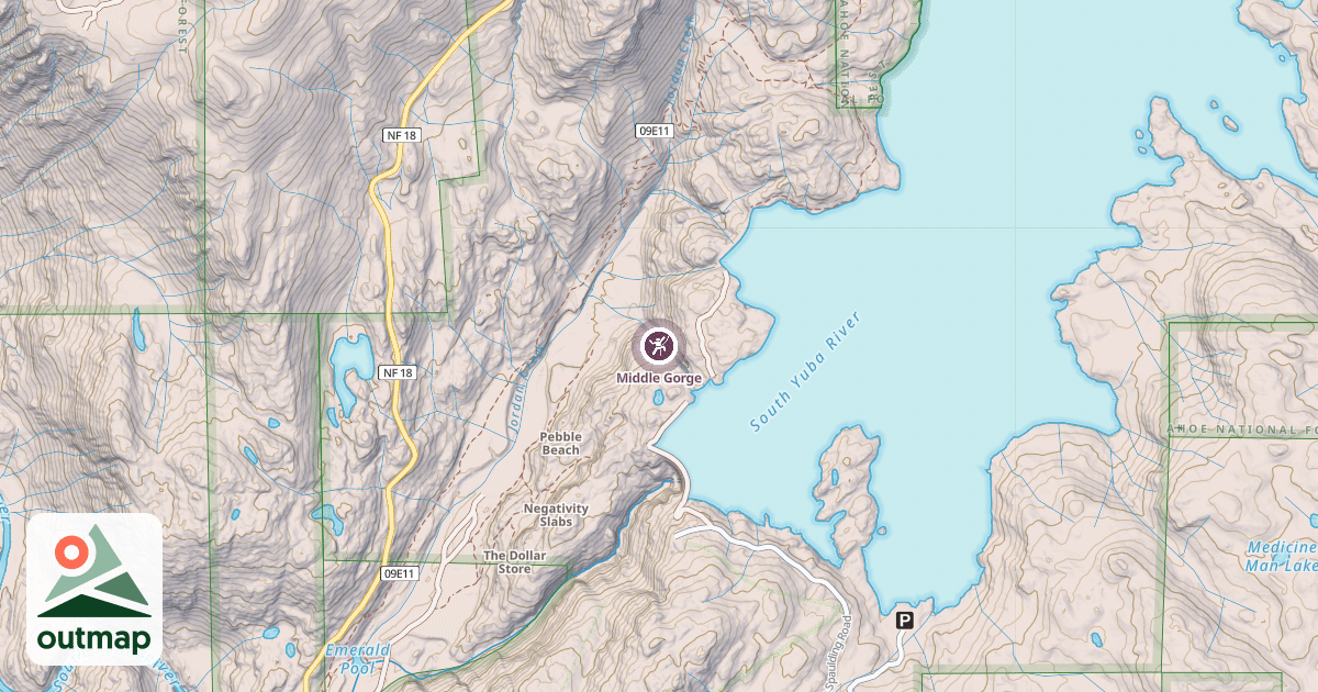 Map of Middle Gorge