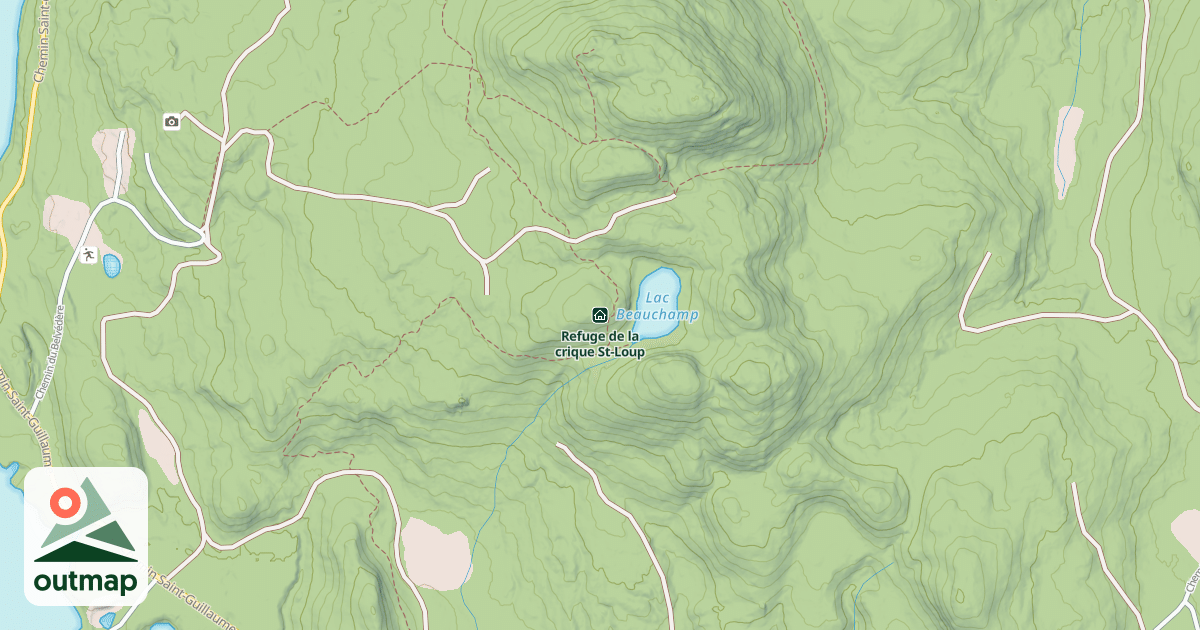 Map of Refuge de la crique St-Loup