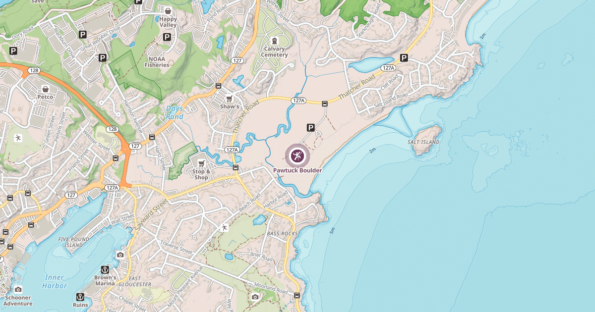 Map preview of Pawtuck Boulder