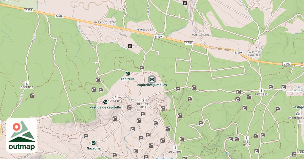 Map of capitelles jumelles