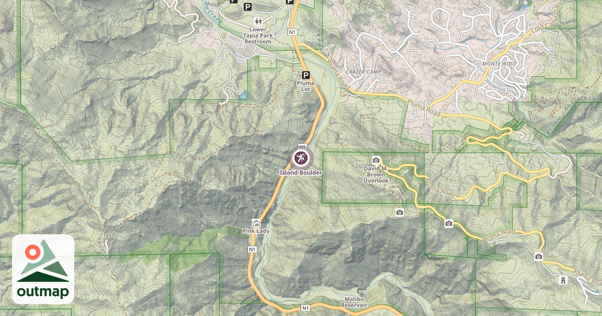 Map of Island Boulder