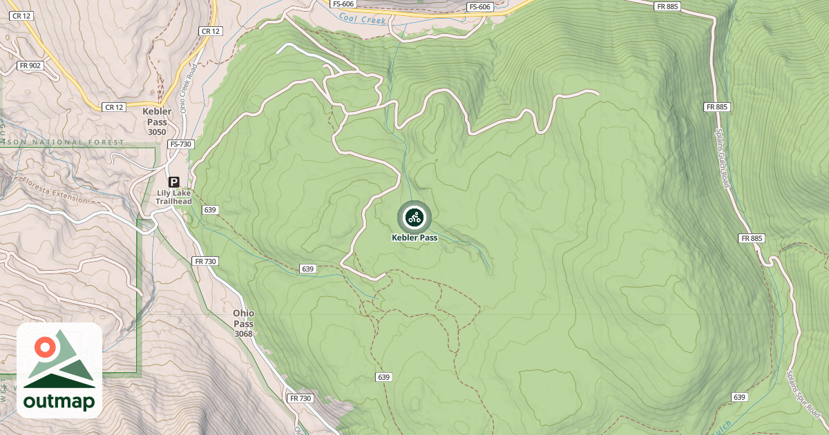 Map of Kebler Pass