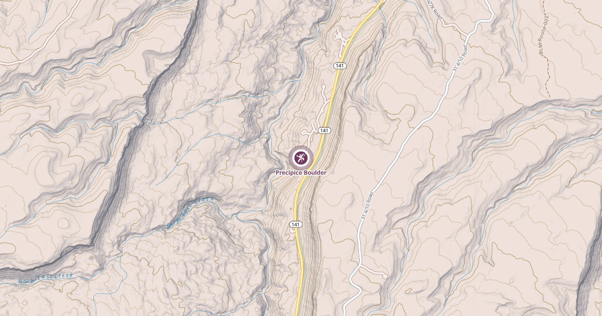 Map preview of Precipice Boulder