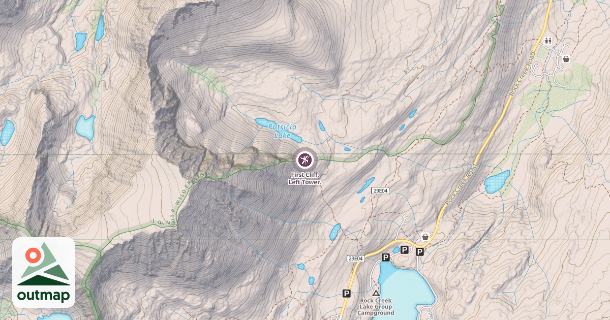 Map of First Cliff, Left Tower.