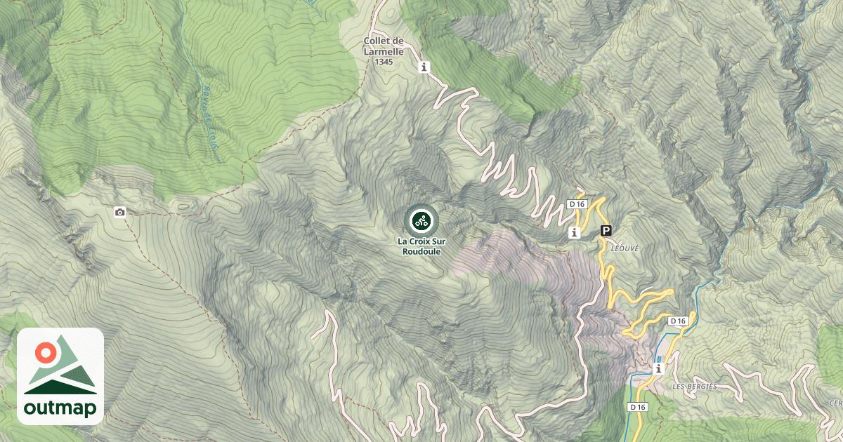 Map of La Croix Sur Roudoule