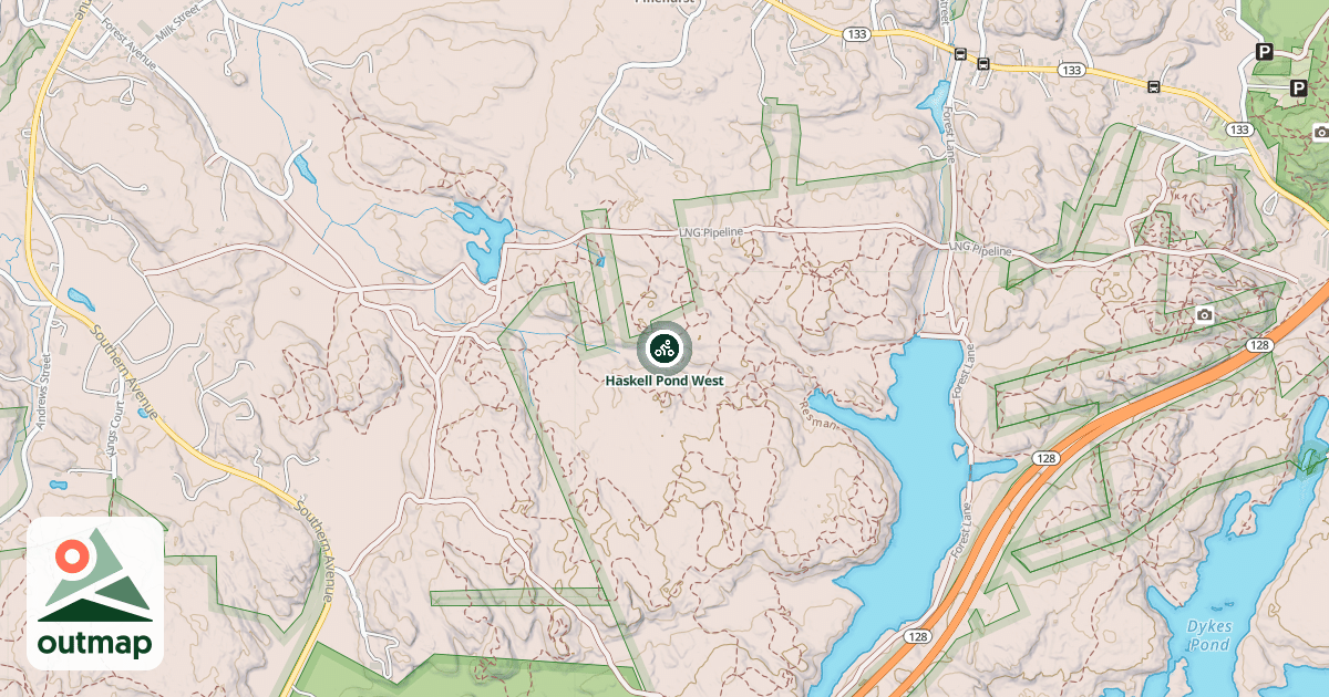 Map of Haskell Pond West