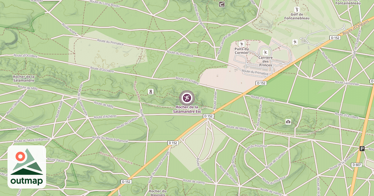 Map of Rocher de la Salamandre Est
