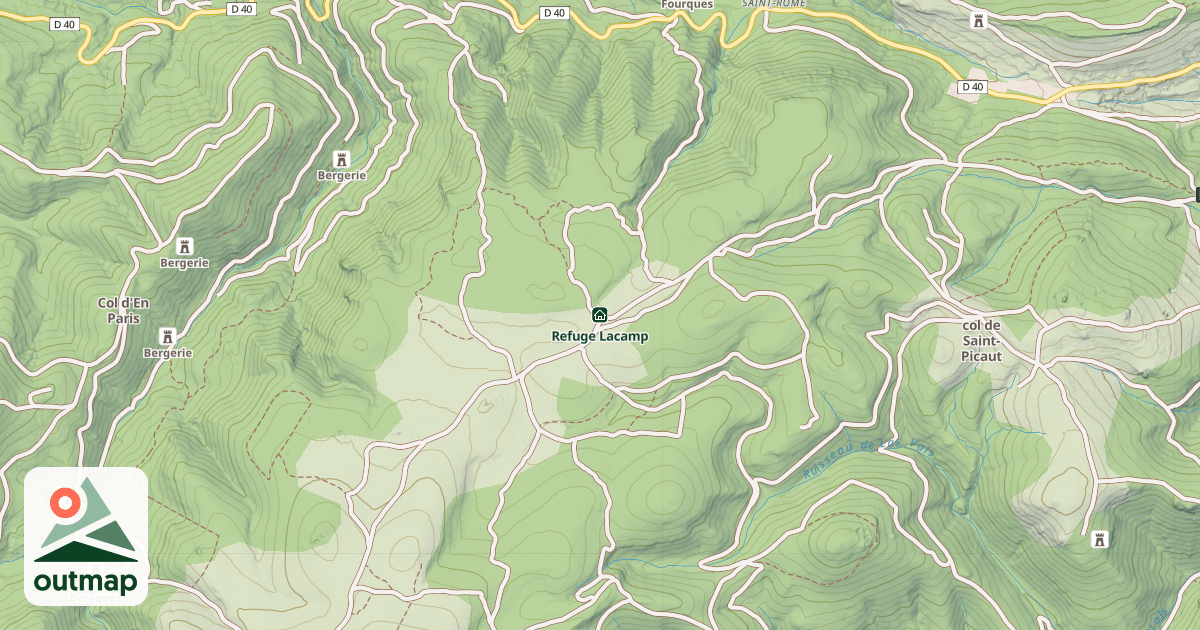Map of Refuge Lacamp