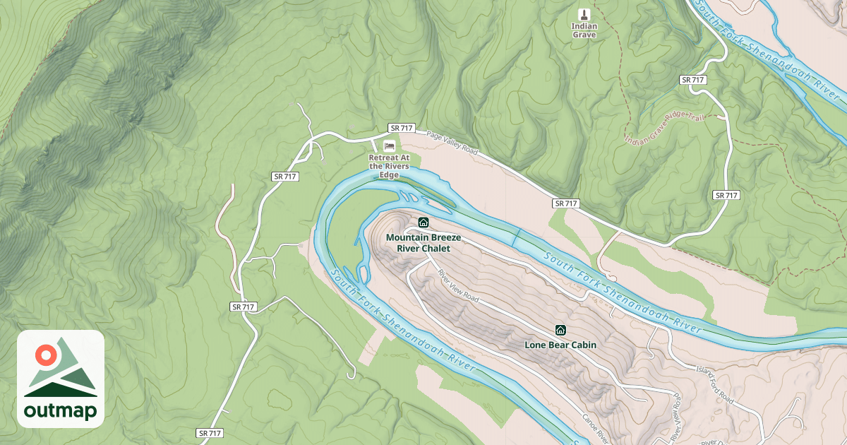 Map of Mountain Breeze River Chalet