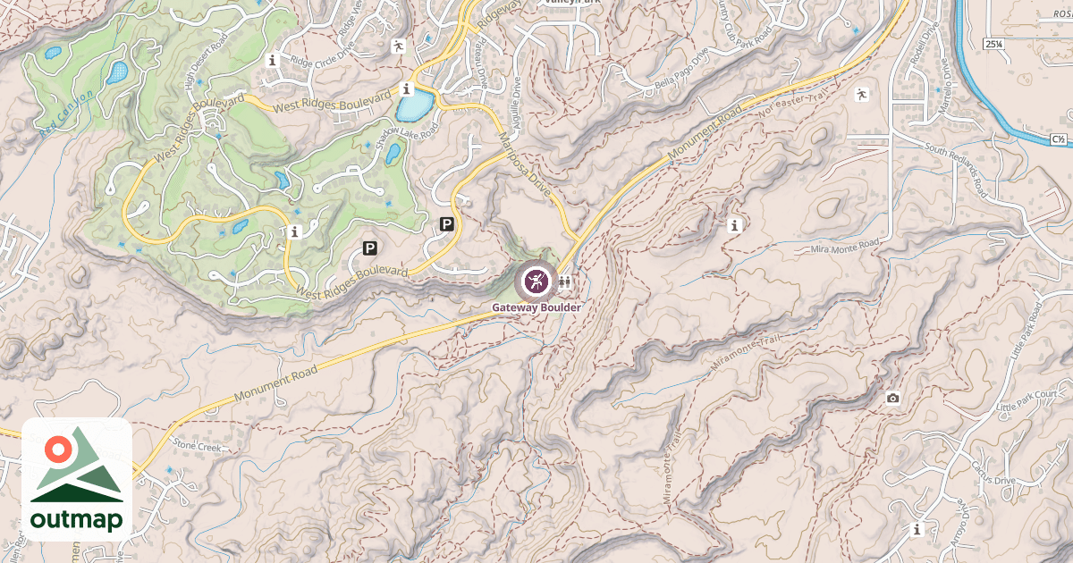 Map of Gateway Boulder