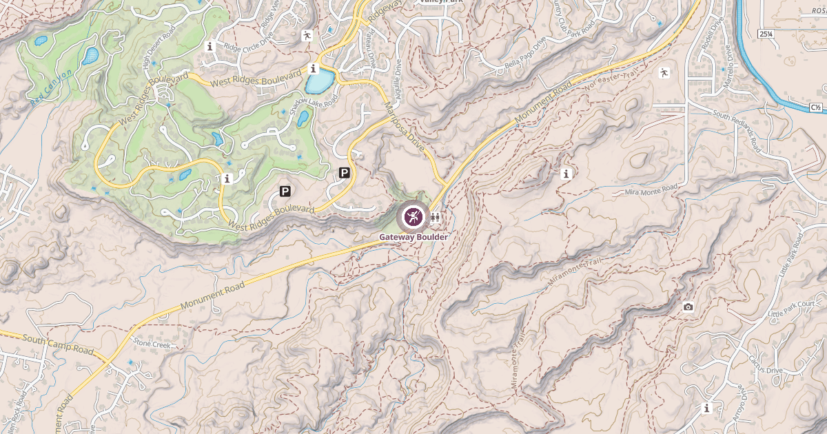 Map preview of Gateway Boulder