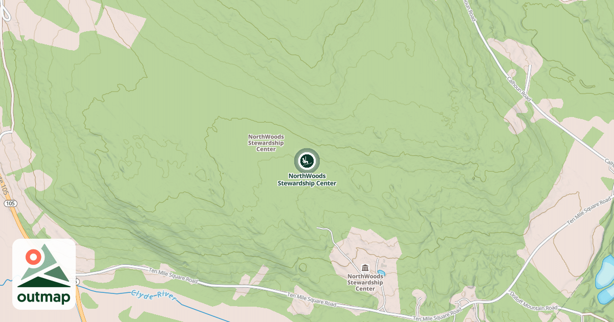 Map of NorthWoods Stewardship Center