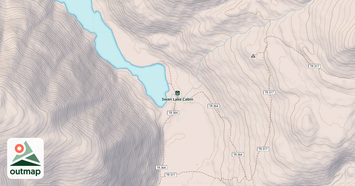 Map of Swan Lake Cabin