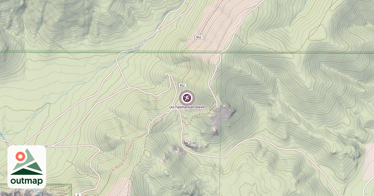 Map of (x) Tasmanian Devil
