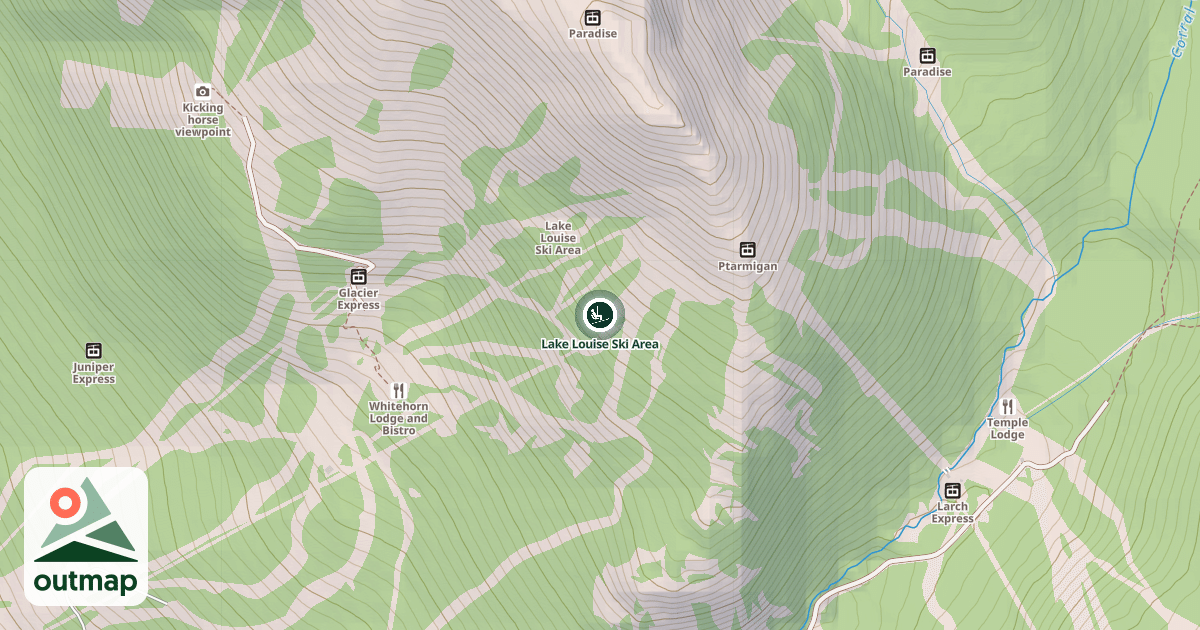Map of Lake Louise Ski Area
