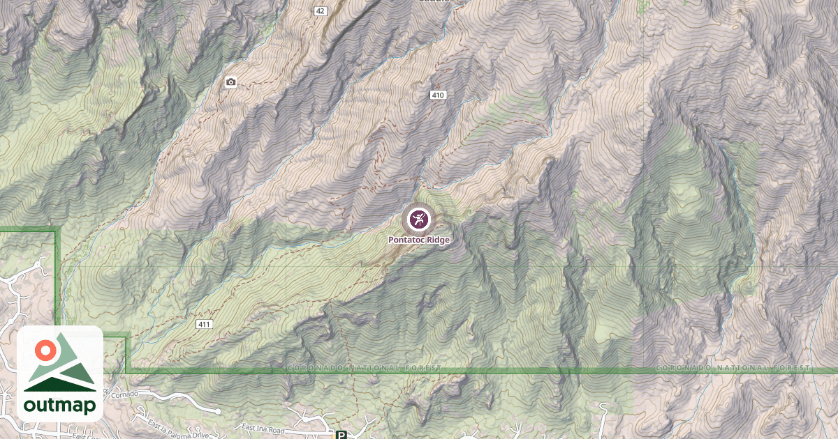 Map of Pontatoc Ridge