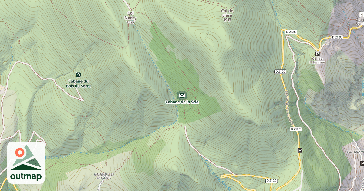 Map of Cabane de la Scia