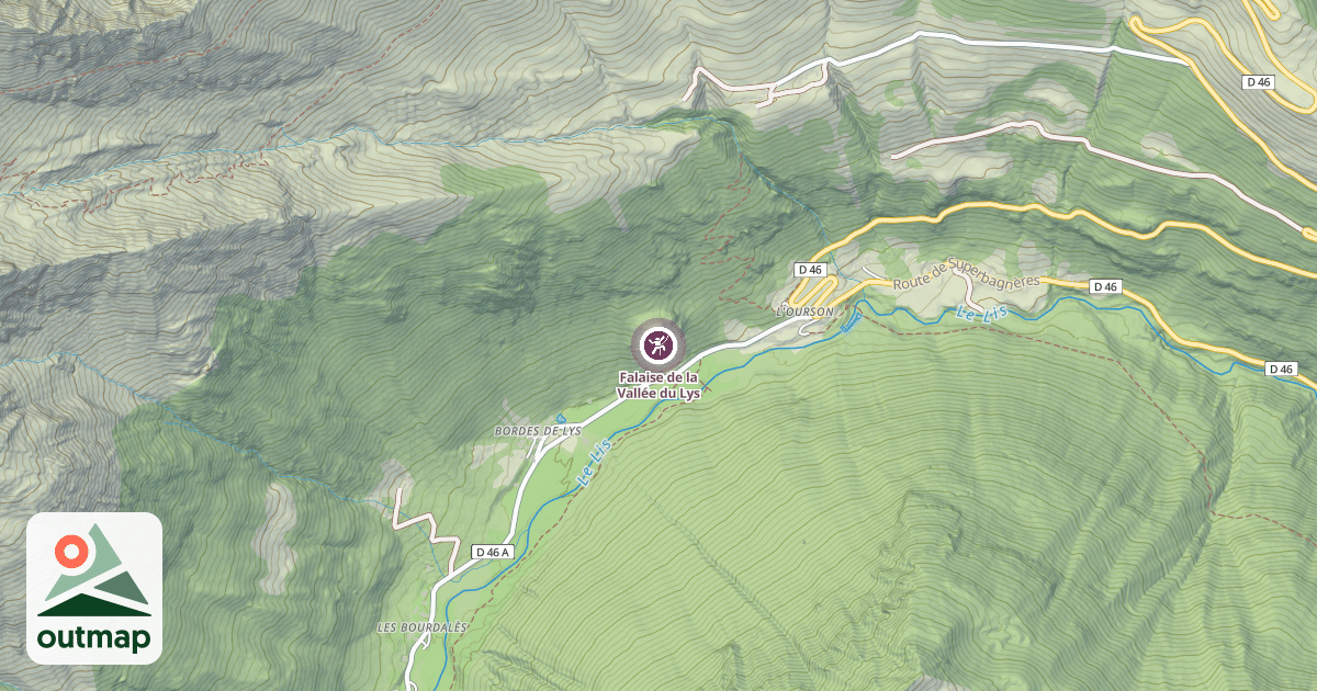 Map of Falaise de la Vallée du Lys