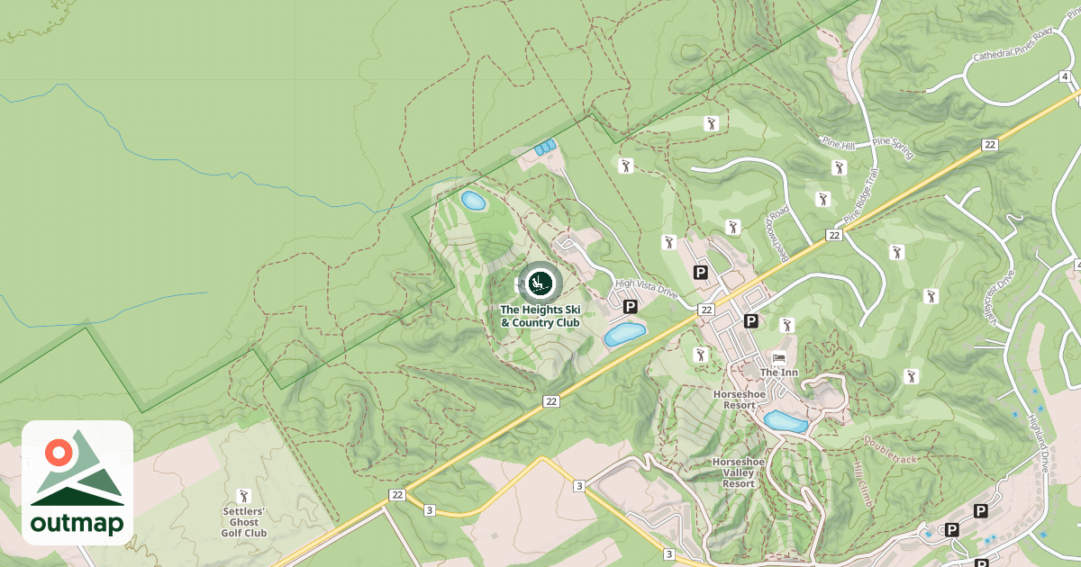 Map of The Heights Ski & Country Club