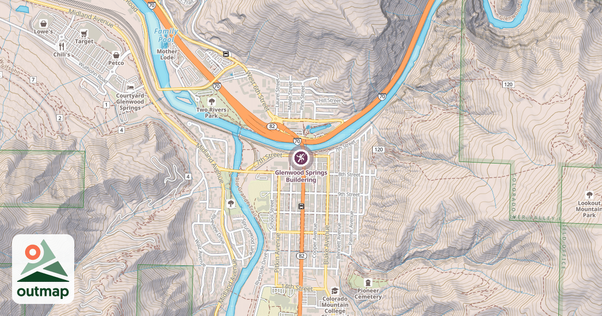Map of Glenwood Springs Buildering
