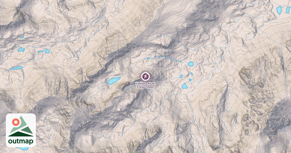 Map of Valhalla Peak, Freya Tower