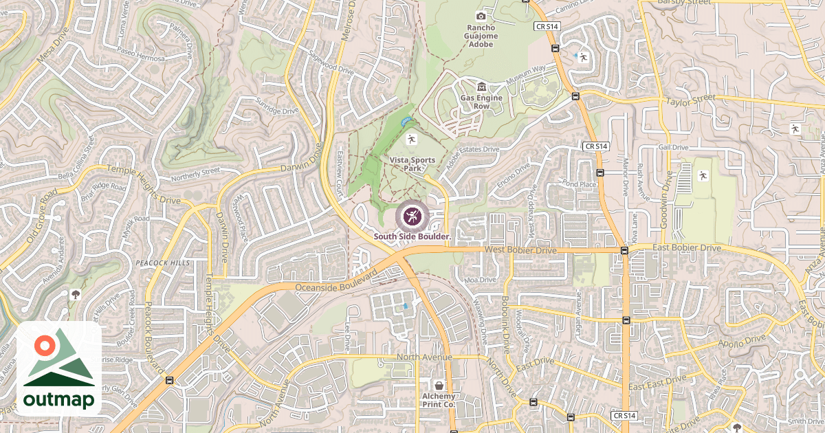 Map of South Side Boulder.