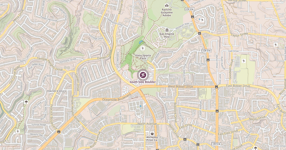 Map preview of South Side Boulder.