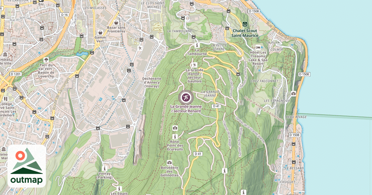 Map of La Grande Jeanne / secteur Renard