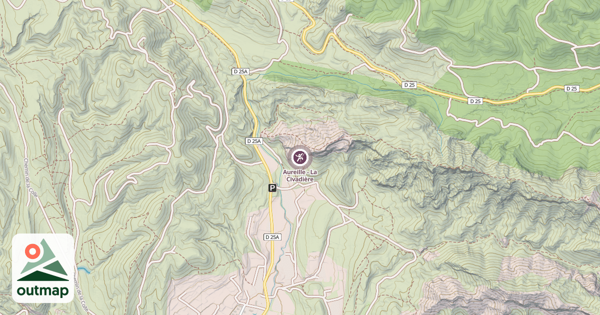 Map of Aureille - La Civadière