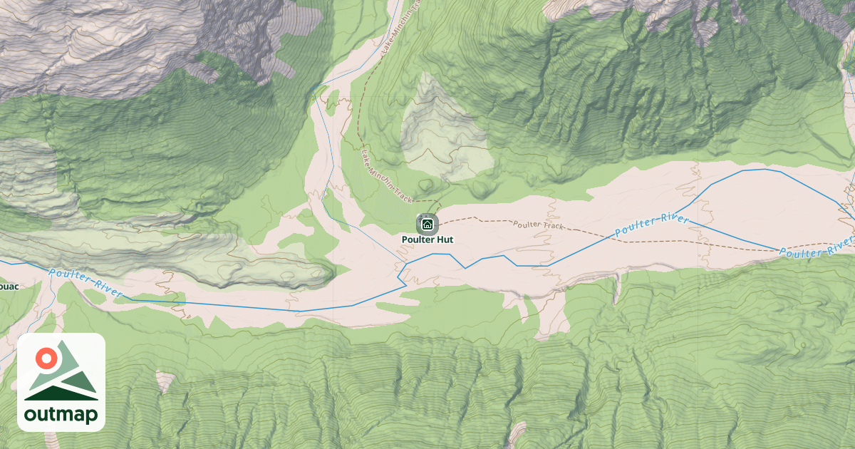 Map of Poulter Hut