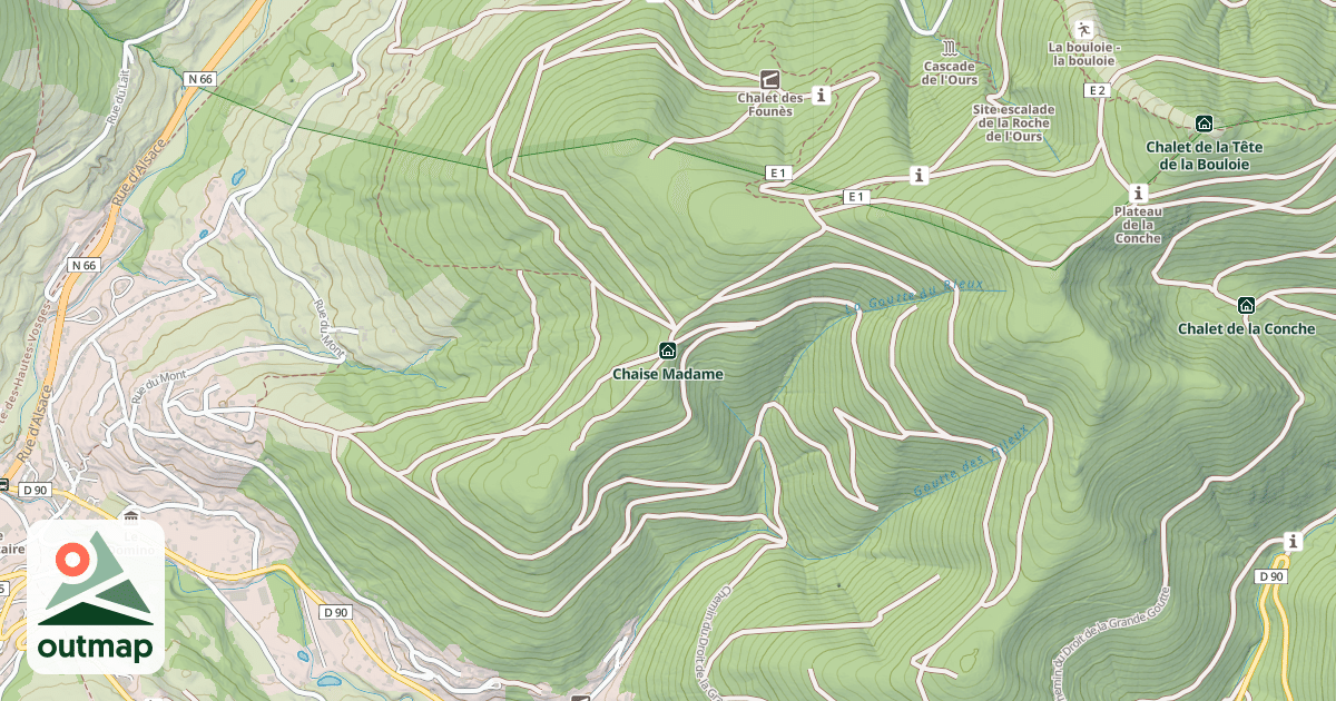 Map of Chaise Madame