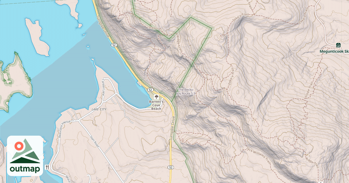 Map of The Becky-Joy Route