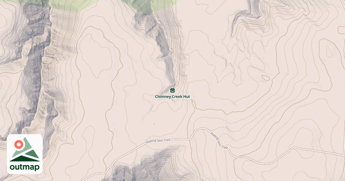 Map of Chimney Creek Hut