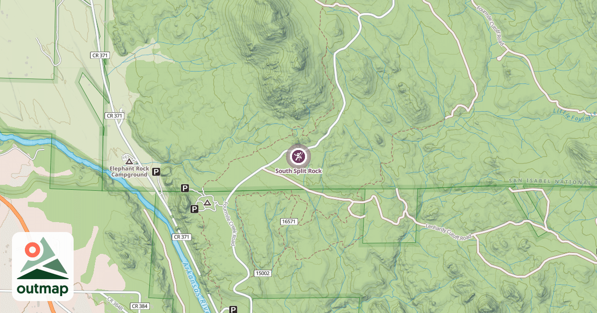 Map of South Split Rock