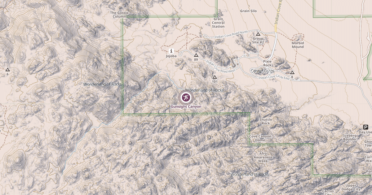 Map preview of Gunsight Canyon