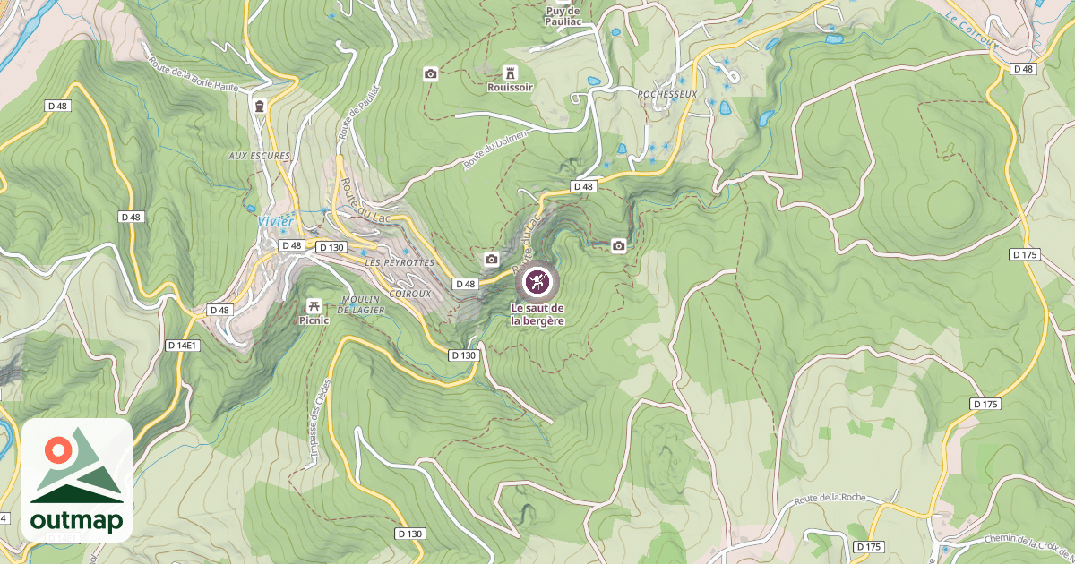 Map of Le saut de la bergère