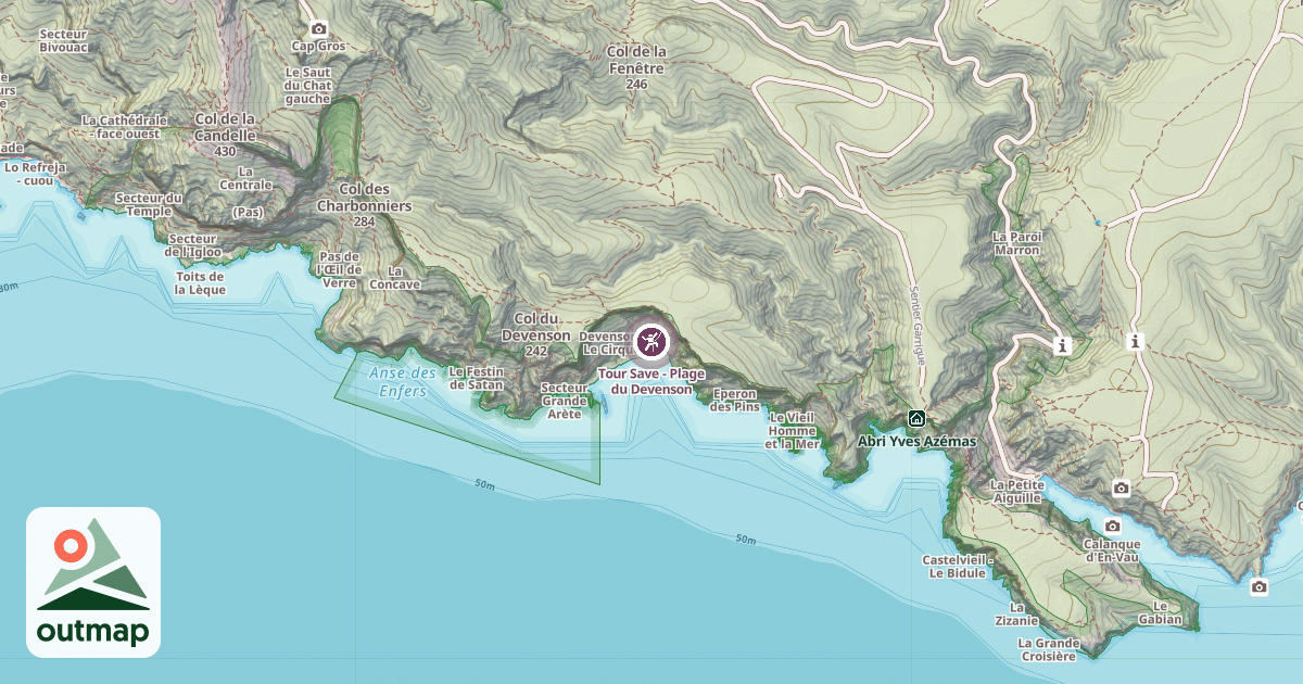 Map of Tour Save - Plage du Devenson